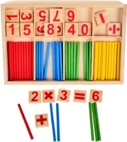 Počítací tyčinky abakusové tyčinky + čísla montessori vzdělávací sada