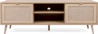 finori TV-Board Bali 150 cm Nachbildung Sonoma Eiche & Rafia Geflecht Lowboard