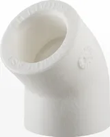 Ø 20mm, Aqua-Plus PP-R Winkel 45° in Weiß | Wasserrohr, Heizungsrohr Klimaleitung Fusiotherm