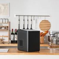COSTWAY Eiswürfelmaschine 9 Eiswürfel in 6-13min, Ice Maker 12kg 24H, Eismaschine Eiswürfelbereiter inkl. Schaufel, LED Anzeig, 1,5L Wassertank & Timer, Schwarz