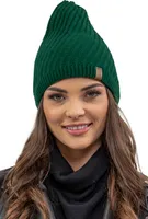 Vivisence damen beanie wintermütze warm und gemütlich kopfbedeckung an winter und herbst warm dick strickmütze, klassisch mütze für frauen, hergestellt in der eu, grün, einheitsgröße