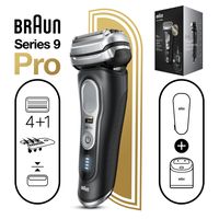 Braun Series 9 Pro 9460cc Elektrorasierer für Herren, 4+1 Scherkopf mit ProLift Trimmer, 5-in-1 Reinigungsstation, 60 Min. Akkulaufzeit, Wet&Dry