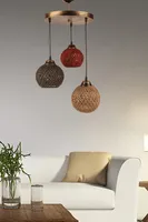 Opviq, SP006, Kronleuchter, Mehrfarbig, Metall, 32 x 32 x 80 cm