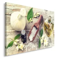 Leinwandbild küche gewürze 120x80 cm Feeby gelb wandbild bereit zum aufhängen