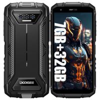 DOOGEE S41 Pro Outdoor Smartphone 7GB+32GB/1TB 6300mAh 5.5" Android 12 Dual SIM 4G/Face ID/NFC/OTG/GPS, Schwarz