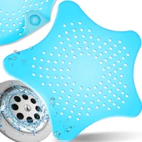 Abflusssieb Silikon Abfluss Sieb Ablauf Stopper Ø 10 cm Stöpsel Spülbecken Abflusssieb Haarsieb Küche Dusche Badewanne Spüle Badezimmer Blau Retoo