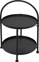 Runder Couchtisch im Loft-Stil mit Griff, aus Metall, 34 x 45,5 cm