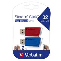 Verbatim Store N Click USB 3.0 2x 32GB Rot & Blau