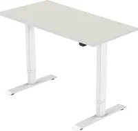 celexon elektrisch höhenverstellbarer Schreibtisch Economy eAdjust-71121 - weiß, inkl. Tischplatte 125 x 75 cm