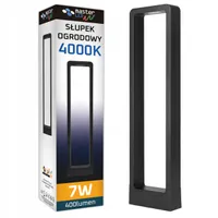 LED Gartenleuchte 60cm 4000K Neutralweiß 400lm 7W 120° IP54 Pollerleuchte Schwarz