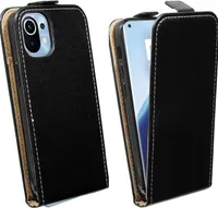 cofi1453® Etui z klapką kompatybilne z XIAOMI MI 11 Etui na telefon komórkowy składane pionowo z klapką w kolorze czarnym