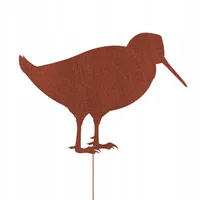 Gartendekoration Cortenstahl Schnepfenvogel, Patiniert, Teichfigur