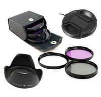 INF 6er-Pack UV-CPL-FLD-Filterset mit wichtigem Zubehör Schwarz 49mm