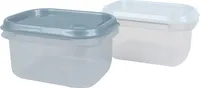 Frischhaltedose Vorratsdose rechteckige flache Form transparent mit farbigem Deckel 250 ml