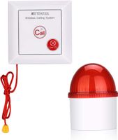 Retekess TH103 Alarmový systém Zvukový a světelný volací systém Vodotěsné volací tlačítko IP54 s kabelem SOS pro osobní bydlení seniorů (1 tlačítko + 1 přijímač)