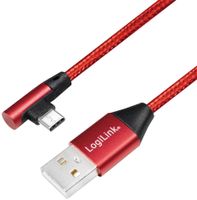 LogiLink USB 2.0 kabel USB-A - USB-C konektor 0,3 m červený