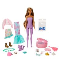 Mattel GTN17 Puppe+25 Überraschungen Barbie Color Reveal Schaum-Spaß Ananas 