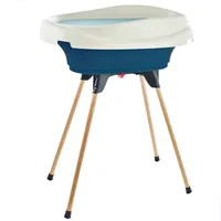 2 in 1 Wickeltisch dunkelblau Badewanne