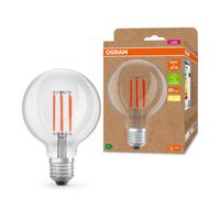 Osram LED Lampe ersetzt 60W E27 Globe - G95 in Transparent 4W 840lm 3000K 1er Pack