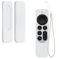 kwmobile Hülle Fernbedienung kompatibel mit Apple TV 4K 2021 (2nd Generation) - Silikon Case für TV Zubehör in Weiß
