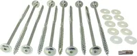 Camping Set 10x300 mm - 10 Stück Schraubheringe für Zeltbefestigung mit Bit