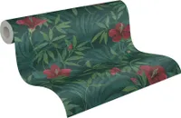 A.S. Creation Blumentapete Cuba Vliestapete floral grün rot