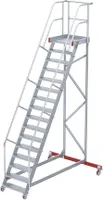 Euroline 513 Wartungsbühne 60° 1000mm Stufenbreite 16 Stufen Alu gerieft