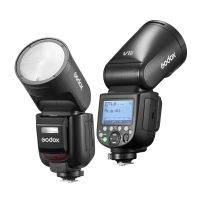 GODOX V1 PRO C 2,4 G kabelloser Kamerablitz, 1/8000 s HSS, 1,3 s Wiederaufladezeit mit M/TTL-Blitzmodus, 10 Stufen, einstellbare Helligkeit, unterstuetzt Typ-C-Stromversorgung, mit Netzteilanschluss und abnehmbarem Sub-Blitz, Speedlite, kompatibel mit Canon EOS-Kameras