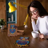 UNIDRAGON 330-tlg. Holzpuzzle Charming Owl King Size 25x43 cm