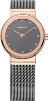 BERING Classic Damenuhr grau/roségoldfarben 10126-369