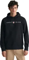 Gant Printed Graphic Kapuzenpullover Schwarz S Mann Schwarz S