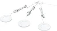 LEDVANCE Unterschrankleuchte 75MM 830LEDV, 8,5W, 3x230lm, rundes Design und warmweißes Licht (3000K), Set aus drei Unterschrankleuchten mit integriertem LED-Modul, Schutzklasse IP20