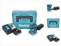 Makita DBO 484 RM1J Akku Schwingschleifer 18 V 112 x 102 mm + 1x Akku 4,0 Ah + Ladegerät + Makpac