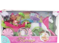 Simba Evi Love FAIRY CARRIAGE Evi Modepuppe Kutsche Pferd weiß Steffi Love