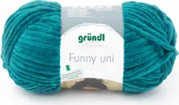 Gründl Chenillegarn Funny uni,100g/120m,Babywolle,100% Polyester,Häkel-und Strickgarn 18 petrol