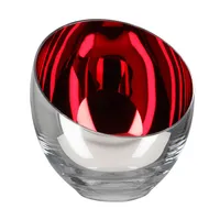 Fink Teelichthalter Candy rot Glas Höhe 11 cm