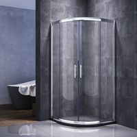 JUNISO-R Glas Duschkabine Dusche Duschwand Duschabtrennung Duschtür Viertelkreis