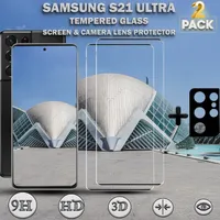 2-pak ochraniaczy ekranu i obiektywu Samsung Galaxy S21 Ultra wykonanych ze szkła hartowanego 9H