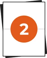 A4-Aufkleberblätter - Versandetiketten-Aufkleber - Geeignet für Tintenstrahl- und Laserdrucker - 2 pro Blatt - 210x148MM