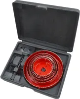Vrtáky vykružovací korunkové, 7průměrů Ř64-127mm