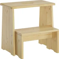 Stufenhocker Klapphocker Tritthocker klappbar Kiefer natur oder weiß V-90.92-06