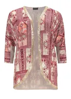 Apart Damen Kimonoblazer mit Pailletten, sand-rot, Größe:L