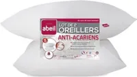 ABEIL 2er Set Anti-Milben-Kissen - 60 x 60 cm - Weiß