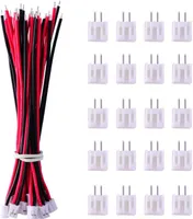 20 párov 2,0 mm JST 2-pólového mikroelektrického konektora samec a samica s 80 mm vodičom.