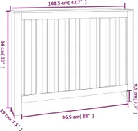vidaXL Grzejnik boazeryjny biały 108,5x19x84 cm lite drewno sosnowe