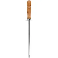 NAVA Messerschärfer / WETZSTAHL mit Holzgriff für Küchenmesser mit Stahlklingen