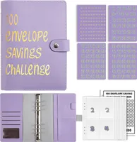 Zápisník A5 Binder, Složka Výzva Plánovač rozpočtu se 100 obálkami, ušetříte 5 050 €, Záložní kniha A5, Zápisník