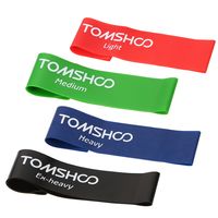 TOMSHOO 4 X Fitnessband Fitnessbänder Trainingsbänder Gymnastikband Trainingsband Pilates Yoga