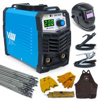 Zváracka elektród VECTOR WELDING ARC 200K 200A SET | zvárací odev, zváracská prilba, tycové elektródy