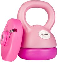 ONVAYA® Kettlebell Set | Rosa-Pink | Verstellbare Kettlebell mit variablen Gewichtsscheiben: 2-5,5 kg | Platzsparendes Kugelhantel Set